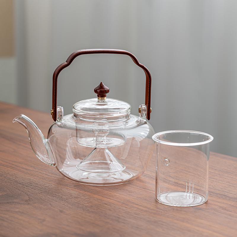 

Электрическая керамическая плита-чайник с термостойким стеклянным чайником - Большая вместимость для кипячения и обжаривания чая