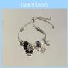 Stainless Steel Jewelry Bracelet With Butterfly Bow Design For Gift And Summer Wear
