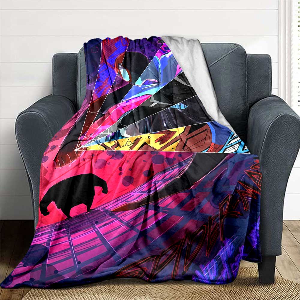 Spider-Man: Spider-Verse Cozy Blanket Ultra-Soft Suitable for Sofa Couch Office Bed Picnics Four Seasons Multipurpose Decor Unique Gift Y43