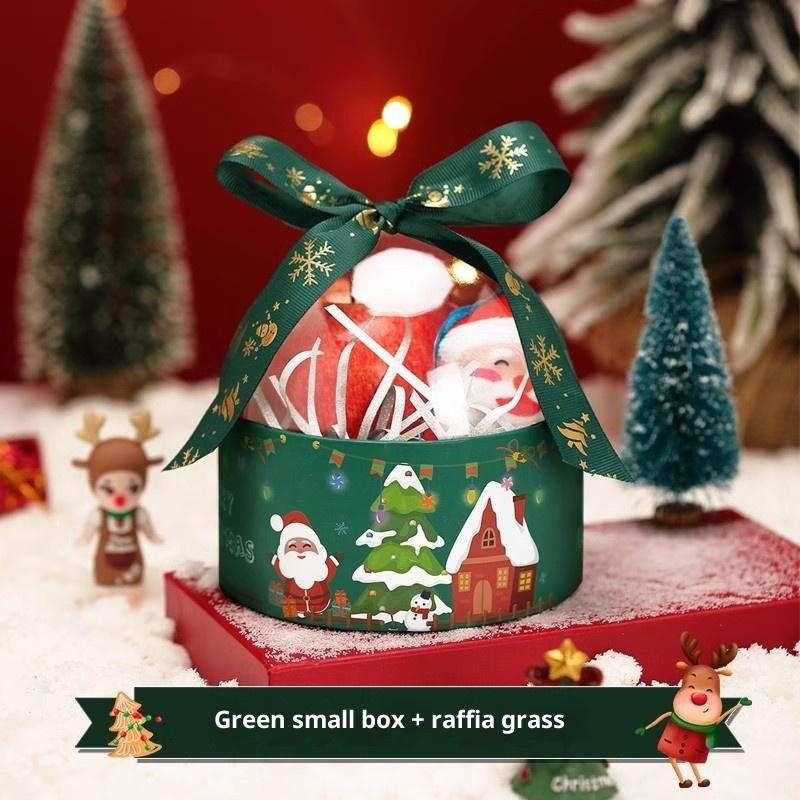 Red Leatherette Gift Bag with Gold Ornaments,Festive Gift Containers for Holiday Candies & Small Presents