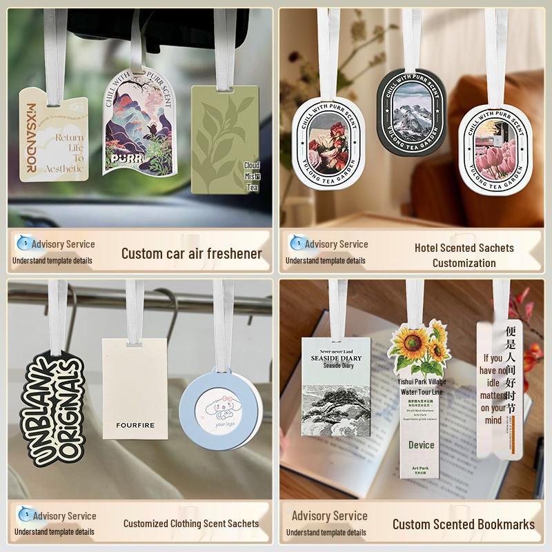 Car Interior Aroma Pendant – Scented Paper Diffuser Sheet