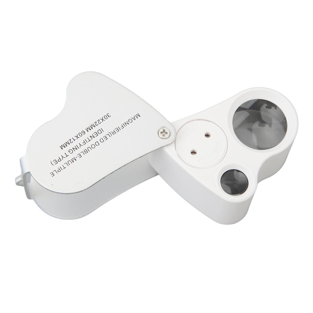 Dual Lens 30X 60X Handheld Mini Pocket Microscope LED Light Handheld Magnifying Glass Mini Pocket Microscope for Plants