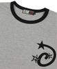 Lujeoseukeulleob Star Applique Crop Ringer T-Shirt Gray
