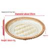 Handmade Round Bamboo Basket Tray and Plate for Creative Home Decoration