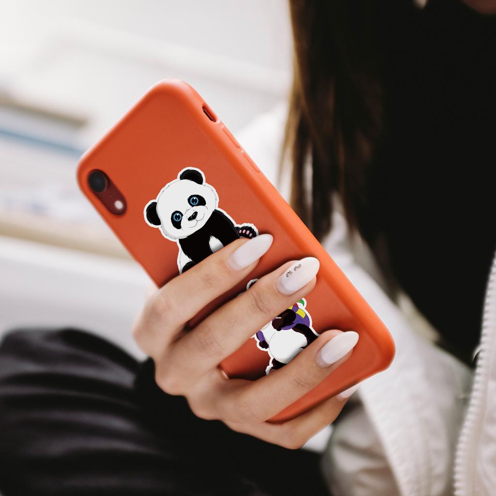 50 Cute Wind Panda Stickers Mobile Suitcase Waterproof Decorative Stickers Children's Hand Account Stickers