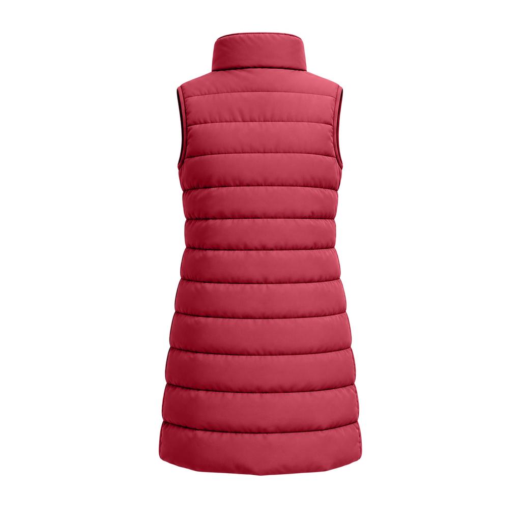 Women's Winter Down Vest with Stand Collar Sleeveless Outerwear for Cold
