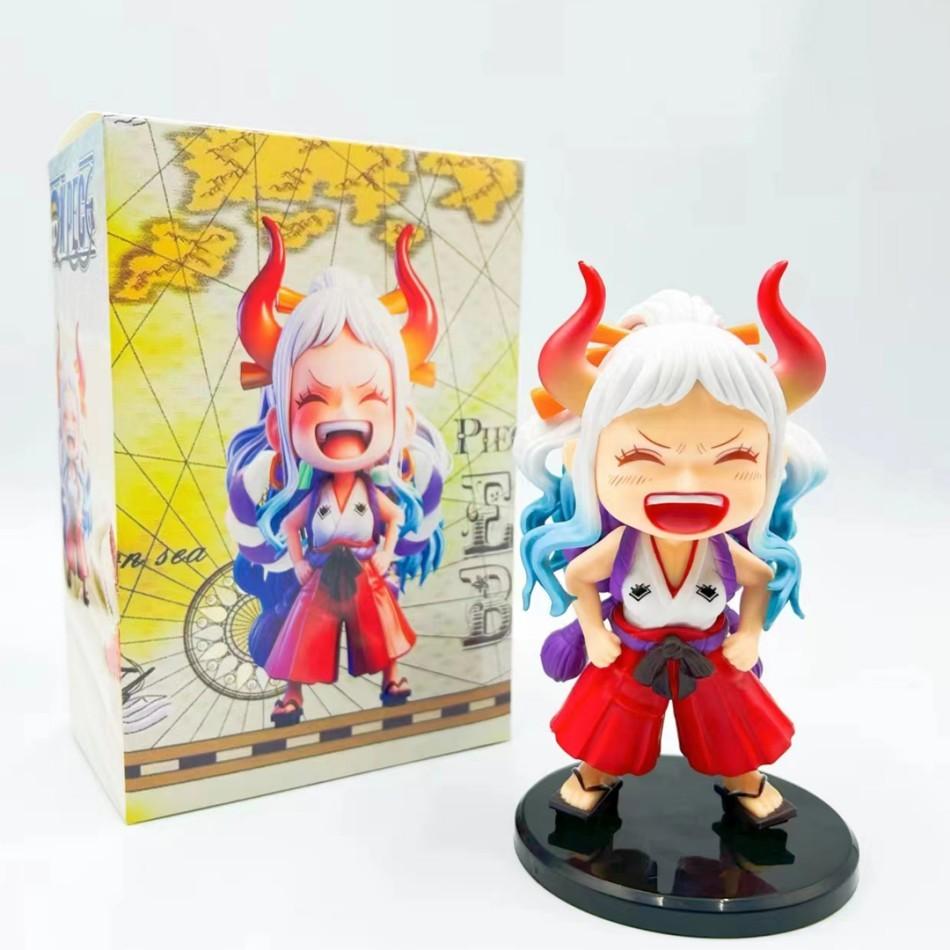 1-2Pcs One Piece Anime Figure Doll Portgas D Ace Yamato Q Version Model Decor Peripheral Ornament Children Charm  Gifts Toys