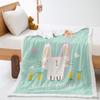 Cartoon Small Animal 2D Digital Printing Thickened Lamb Wool Crystal Fleece Blanket One Piece