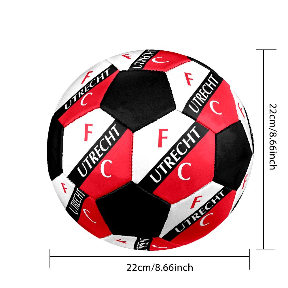 F C Utrecht Indoor Soccer Ball Colorful Machine Stitched PVC Size 5 Team Training Competition Ready Durable High-Bounce Cool Sports Gift