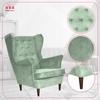 Diana Scandinavian Wing Chair Family Furniture Mint Pistachio Suede