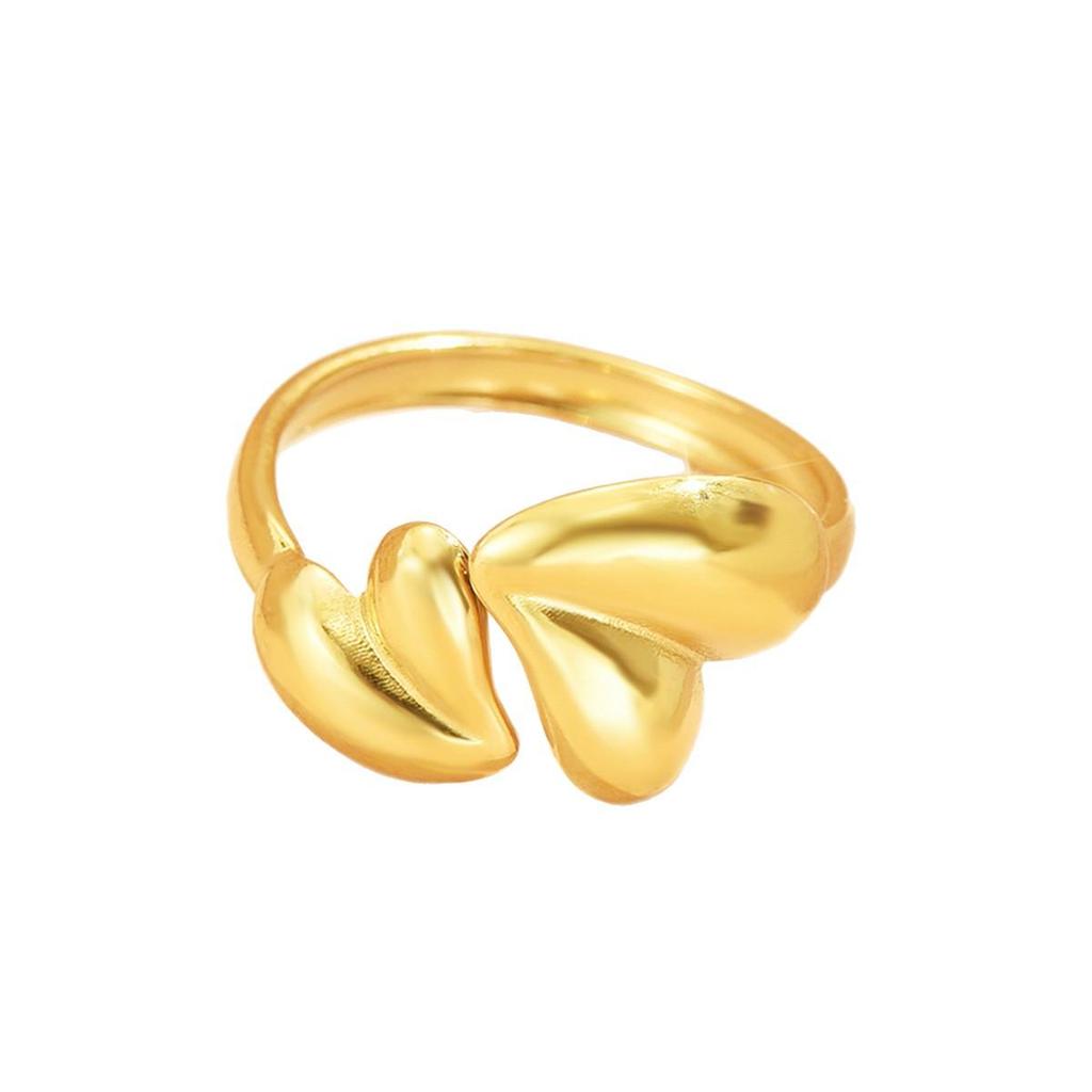 Stainless Steel Princess Style Heart Ring - Valentine's Day Gift for Women