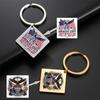 Personalized American 250Th Anniversary Keychain Independence Day Key Holder Bag Charm Custom Flag Print Keyring Jewelry Gifts