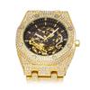 MISSFOX Watch, Popular In Europe and America, Full of Diamonds and Hollowed Out Mechanical Watches, Waterproof Luminous Stainless Steel Men's Watches