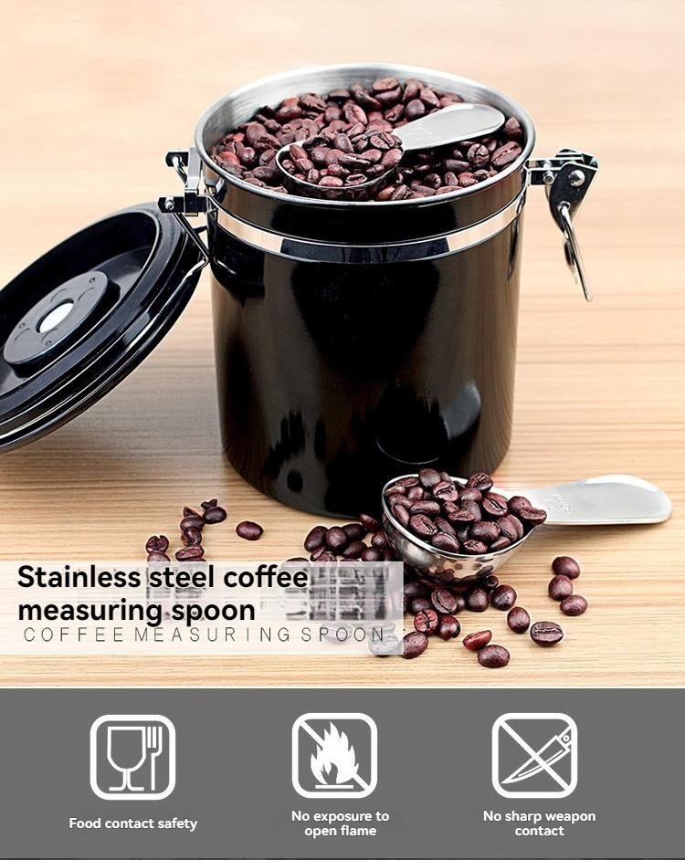 2Pcs Dual-Scale Stainless Steel Measuring Spoon: 15ml/30ml Precision Scoop for Coffee & Baking