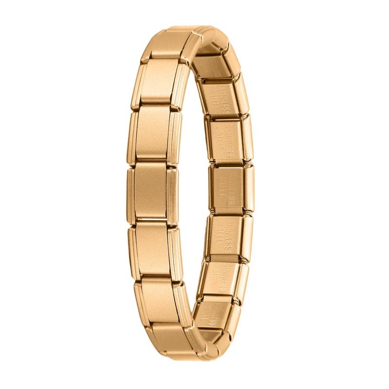 New Solid Color Women Men Jewelry DIY 9MM Width Italian Elastic Charm Bracelet Solid Color Stainless Steel Fashion Bangle