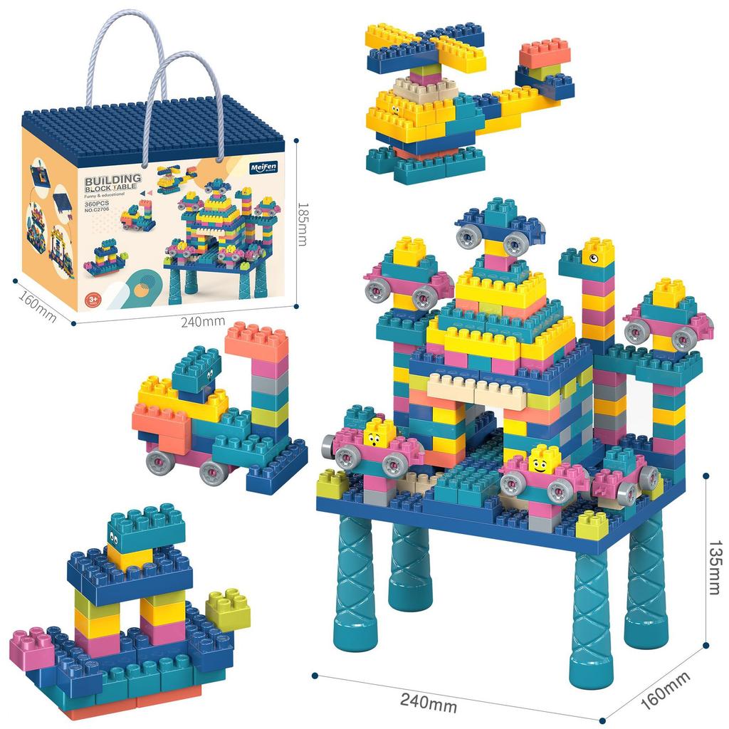 Children'S Building Block Table Set Diy Assembled Educational Toys
