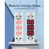 DIN Rail 18mm Voltage Meter AC 40-500V 220V 380V Single Three Phase Modular Voltmeter Indicator LED Digital Display Detector