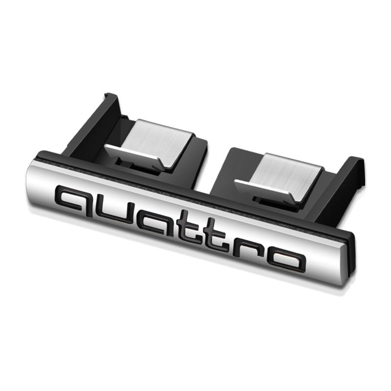 For 6gzjm S3 S4 S5 S6 A3 A4 A5 A6 A7 A8 Q3 Q5 Q7 Car Styling 6 colors Metal Quattro Logo Front Grill Badge Emblem Sticker Decals gzjm6