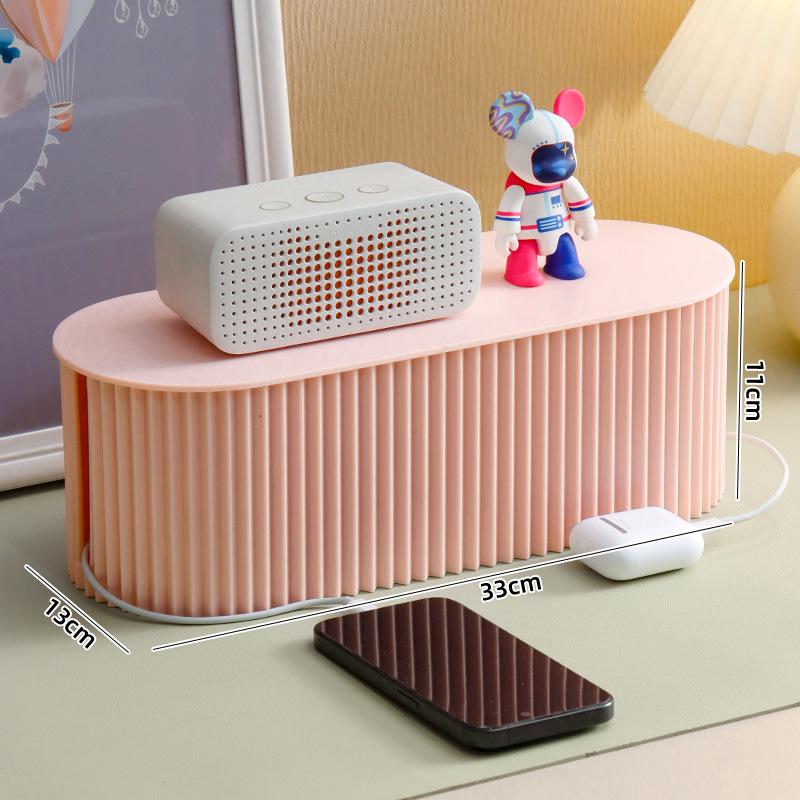 Cross-Border Electric Power Strip Organizer: Dustproof Cable Management Box for Desktop Storage
