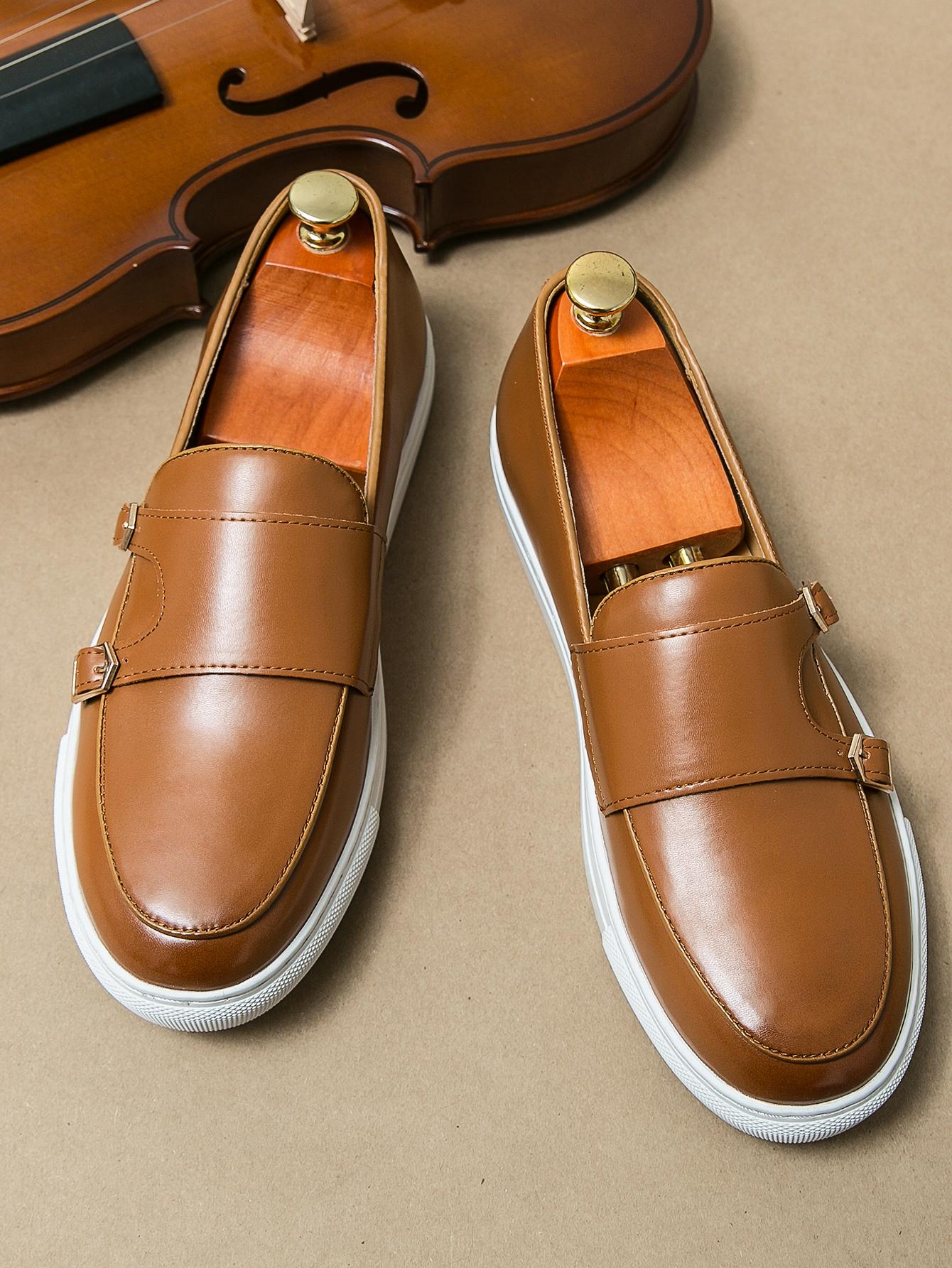 Модные мужские мокасины в уличном стиле из кожи без застежек. Повседневная обувь. Модные — фото 3