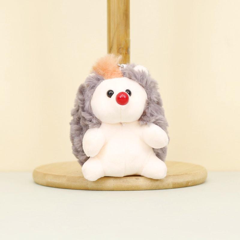 Roztomilý plyšový ježek, klíčenka, měkká a nadýchaná krátká plyšová hračka do tašky