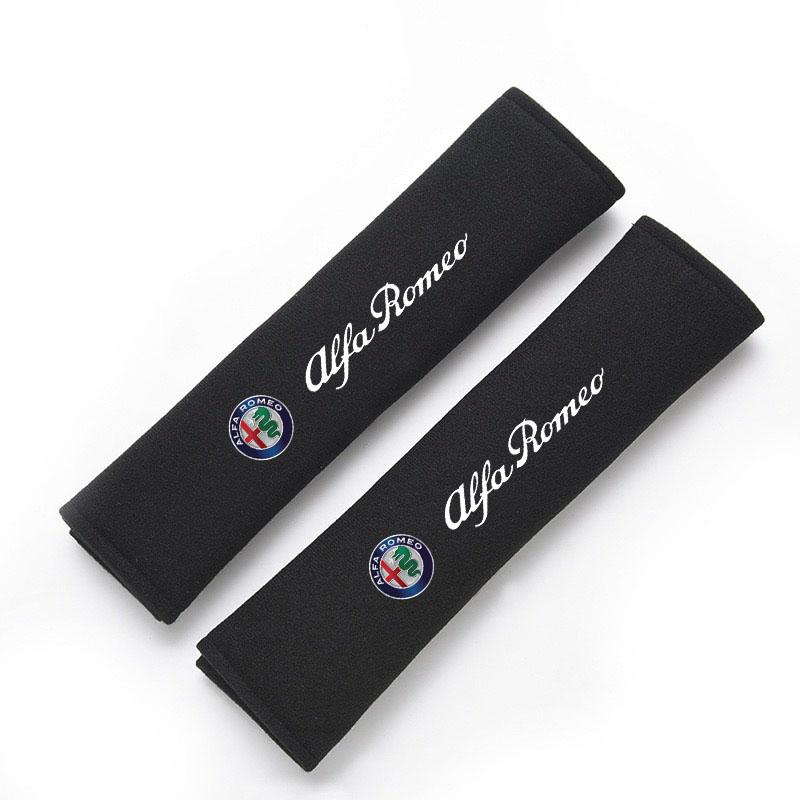 

For Alfa Romeo 2Pcs Car Styling Seat Belt Cover Seatbelt Shoulder Strap Protector Pads for Alfa Romeo Sportiva 147 156 166 159 G чёрный