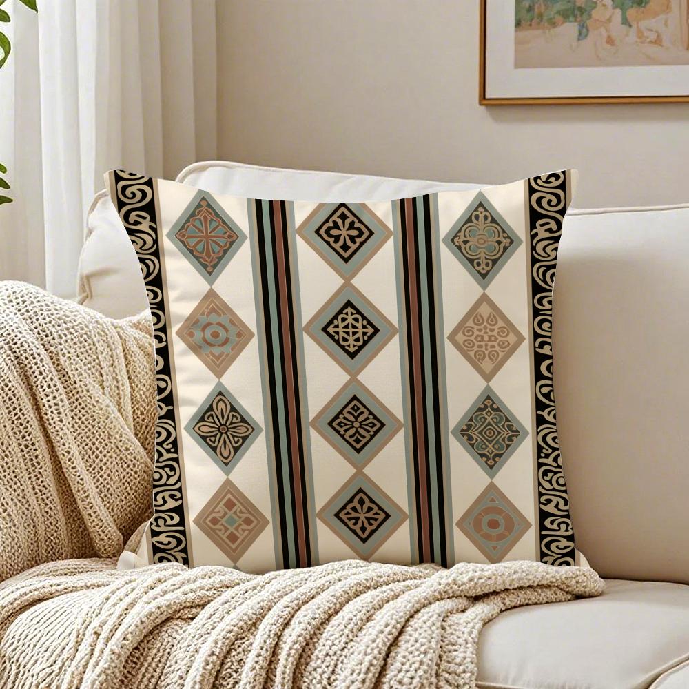 simple Elegant Retro check pattern Cushion Cover Pillowcase Antidustmite living Room Sofa Decor Cushion Room