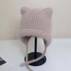 Cute Ears Autumn and Winter Wool Rabbit Hair Straps Candy-colored Wool Hat Bag Head Ear Protection Knitting with Student Warm Girl