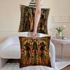 Egypt Pharaoh Cushion Cover Anti-dustmite Pillowcase Invisible Zipper Silky Short Plush Sofa Cushion Cover