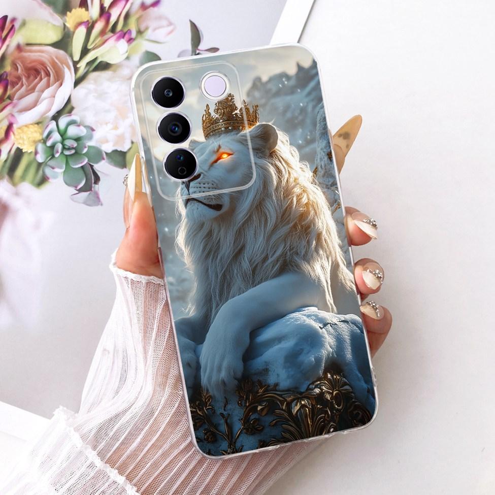 Transparent Cover For Vivo S16e 5G Case V2239A Cute Cat Fashion Butterfly Funny Painted Casing For VivoS16e 5G