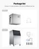 Commercial Ice Maker Machine, 181KG/24H Ice-Making Machine with 136KG Stainless Steel Storage Bin, Auto Self-Cleaning Ice Maker with Touchscreen for