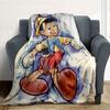 1pc, Pinocchio Blanket Seasonal Throw for All Seasons, Living Room, Travel, Camping, Car Blankets
