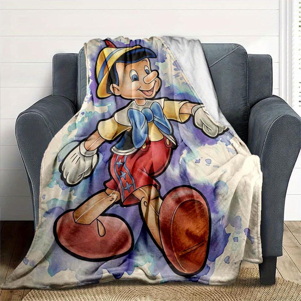 1pc, Pinocchio Blanket Seasonal Throw for All Seasons, Living Room, Travel, Camping, Car Blankets