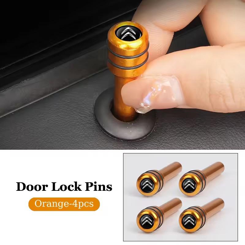 2/4pcs Aluminum Alloy Car Styling Door Security Lock Pins Rods Knobs for Citroen C3 C4 C5 Berlingo Aircross Auto Accessories HT6