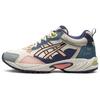 Gel-100 Tr Fabric Synthetic Leather Trendy Color Block Low-Top Lifestyle Sneakers Unisex Sneakers Blue Pink 1203A212-101