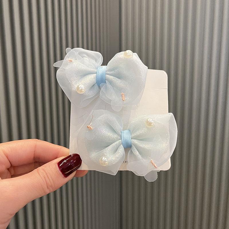 

Заколка-бантик из жемчужной пряжи: Аксессуары для волос принцессы для девочек и малышей