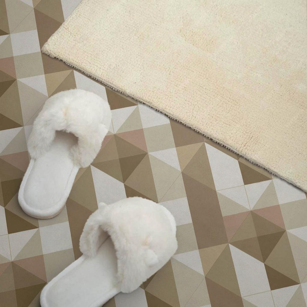 Glued PVC Panel with a Motif Perfect for the Hallway 100x50 cm Geometry in Earthy Shades