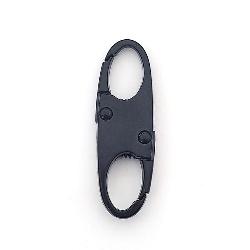 S-shaped Detachable Zipper Puller & Figure-8 Quick Release Keychain Buckle