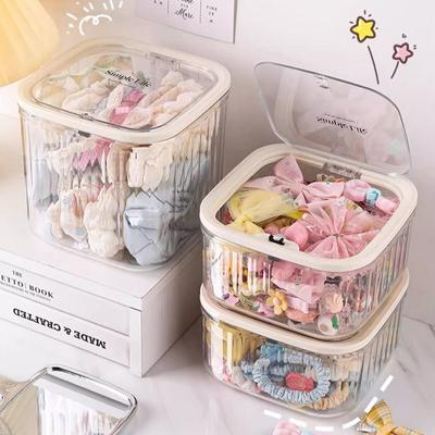 Recipient pentru spălătorie cu capac Cutie transparentă de depozitare pentru bijuterii Dozator transparent pentru detergent de rufe Organizator de depozitare pentru rufe acasă