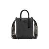 New Cow Leather Tote Bag, Shopping Bag, Handbag Small Women's Black CJ795-BLK