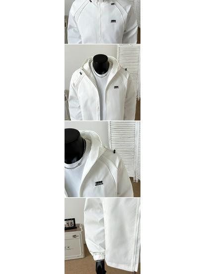 Men's 2025 Trendy Hooded Windbreaker Jacket: Casual, Loose Fit for Autumn/Winter