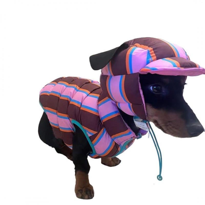 Pet Winter Fleece Coat Small Dogs Cats Warm Soft Hooded Vest Outfit Teddy Pomeranian Kitten