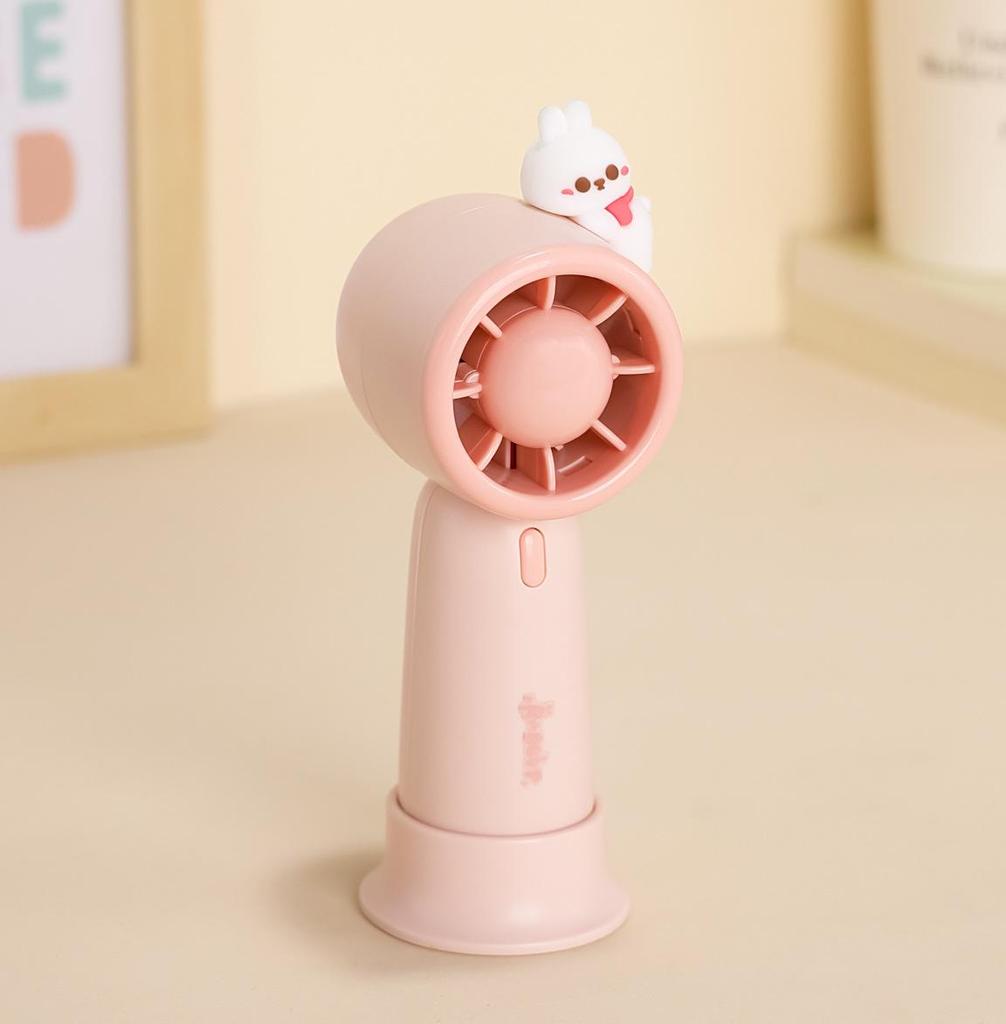 Compact USB Rechargeable Low Noise Donut-Shaped Handheld Turbo Fan