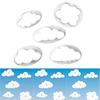 5Pcs Cloud Cake Cookie Biscuit Cutter Fondant Mold Decorating DIY Baking Tool