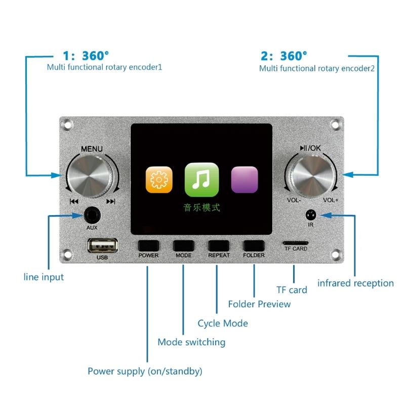 2.8inch TFT Color Screen Lossless Sound Decoding Board Module Amplifiers Sound Players Electronic Car Radio Module