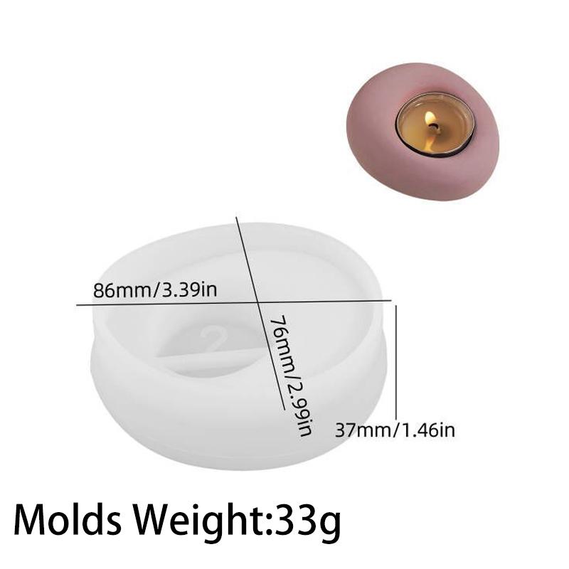 Round Bubble Candle Holder Silicone Mold DIY Irregular Tealight Candlestick Ornaments Making Plaster Concrete Resin Craft Molds