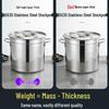 JPHZNB Stainless Steel Commercial Soup Bucket Set with Lids