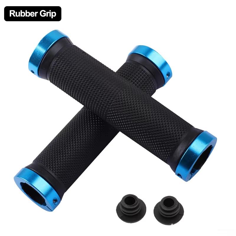 Bicycle Grips BMX Bike Handbar Grips Rubber Bilateral Lock Mountain MTB Bikes Handlebar Grips Non-slip Cycling Bike Accessories