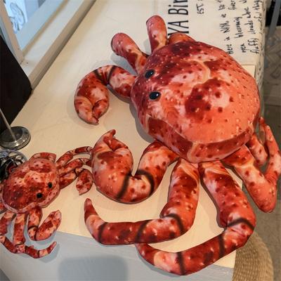 Adorable Simulation King Crab Plush Toy Marine Animal Plush Playthings Huge King Crab Toy Xmas Birth Date Gifts Designed for Kid Sleeping Pillow