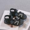 Summer Sandals for Girls Princess Pearl Teenager Girl's Sneakers Waterproof Barefoot Beach Shoes for Children